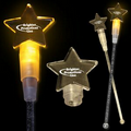 9" Amber Yellow Star Light-Up Cocktail Stirrers